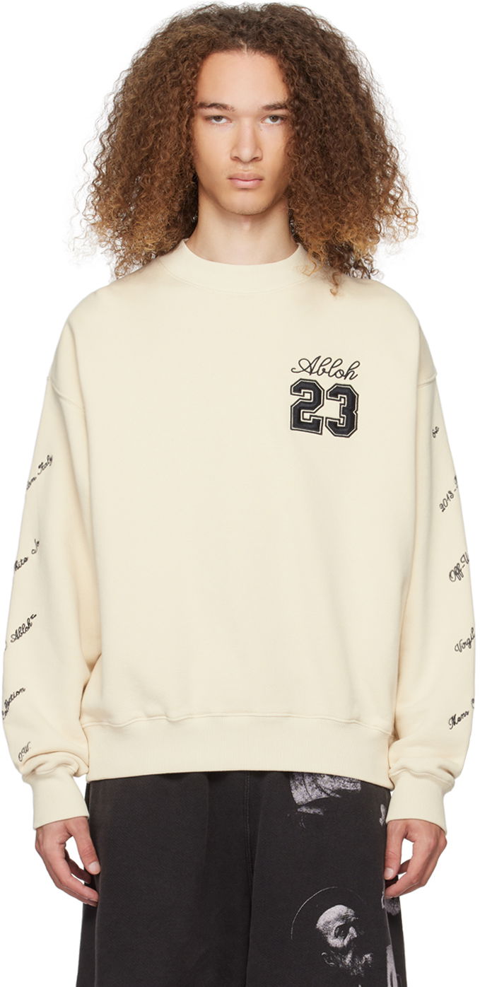 Суитчър Off-White '23' Skate Sweatshirt Бежово | OMBA054S24FLE0090310