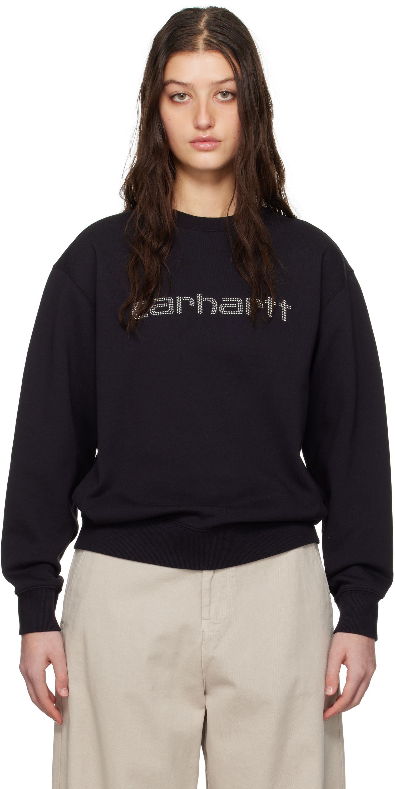 Суитчър Carhartt WIP Work In Progress Rivet Script Sweatshirt Черно | I034420 0M4XX, 0
