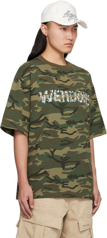 Тениска We11done We11done Camo Sparkle Logo T-Shirt Зелено | WD-TT0-25-741-U-MX, 1