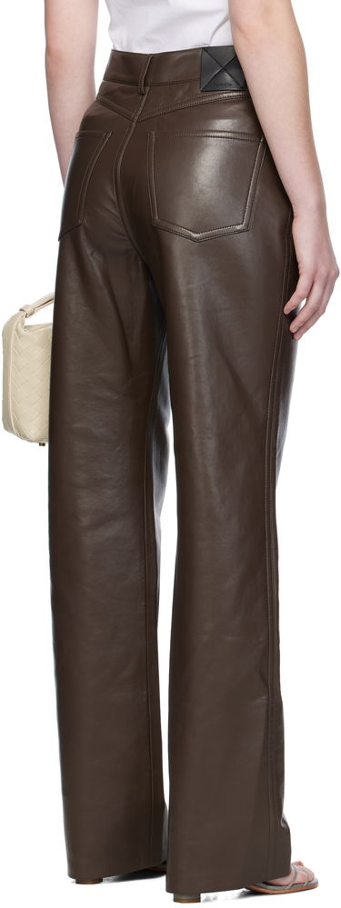 Панталони Nanushka Nanushka Seldes Regenerated Leather Trousers Кафяво | NW25PFPA15278, 2