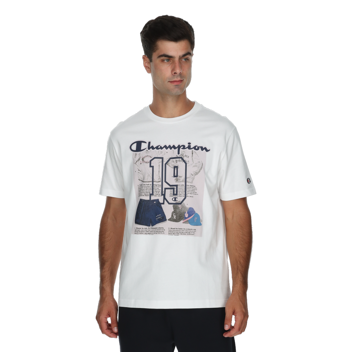 Тениска Champion White Sox Baseball 19 Graphic Print T-Shirt Бяло | 222124-WW001, 0
