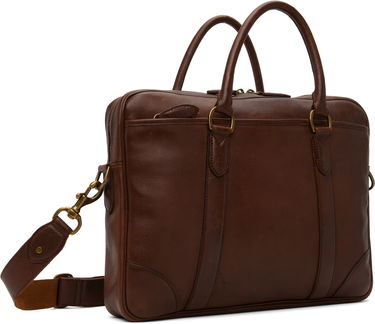 Чанта през рамо Polo by Ralph Lauren Ralph Lauren Heritage Leather Briefcase Кафяво | 405946033001, 2