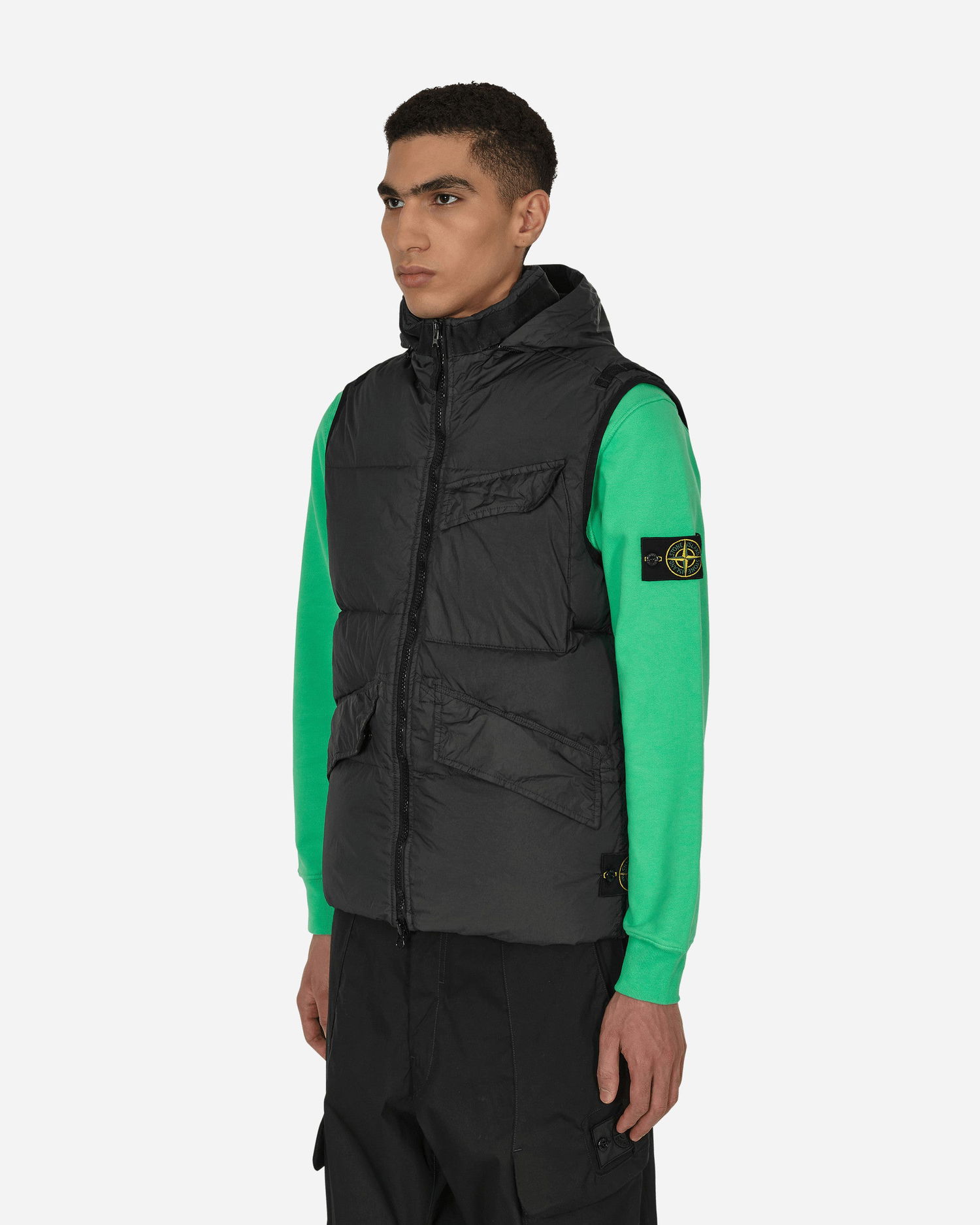 Жилетка Stone Island Garment Dyed Crinkle Reps R-NY Down Vest Черно | 7715G0123 V0029, 1
