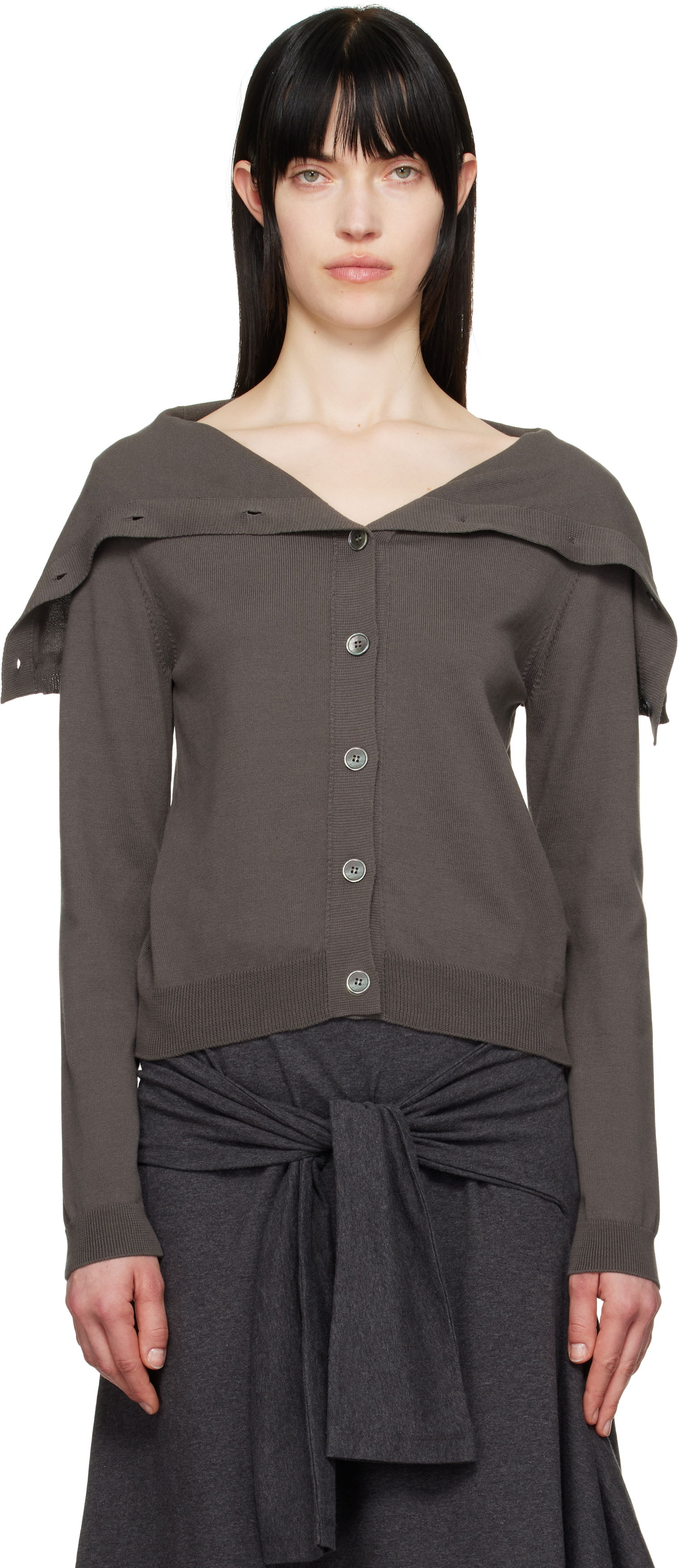 Пуловер OUR LEGACY Our Legacy Open Knit Cardigan Сиво | W2253OF, 0