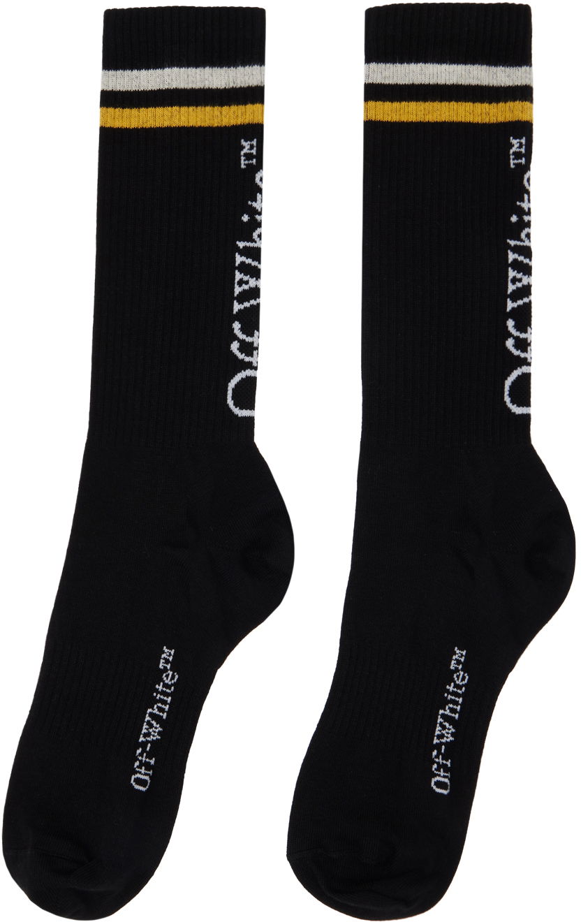 Чорапи Off-White Off-White Stripe Socks Черно | OMRA078F23KNI0011004, 1