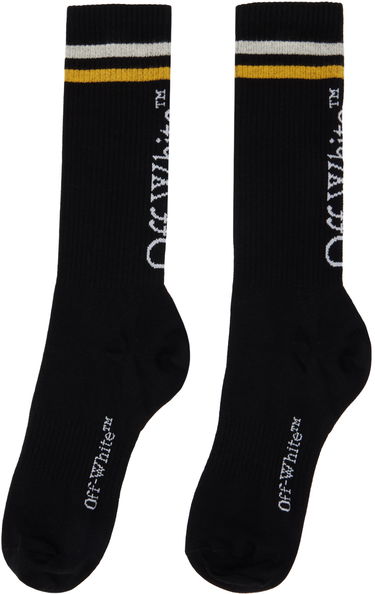 Чорапи Off-White Off-White Stripe Socks Черно | OMRA078F23KNI0011004, 1