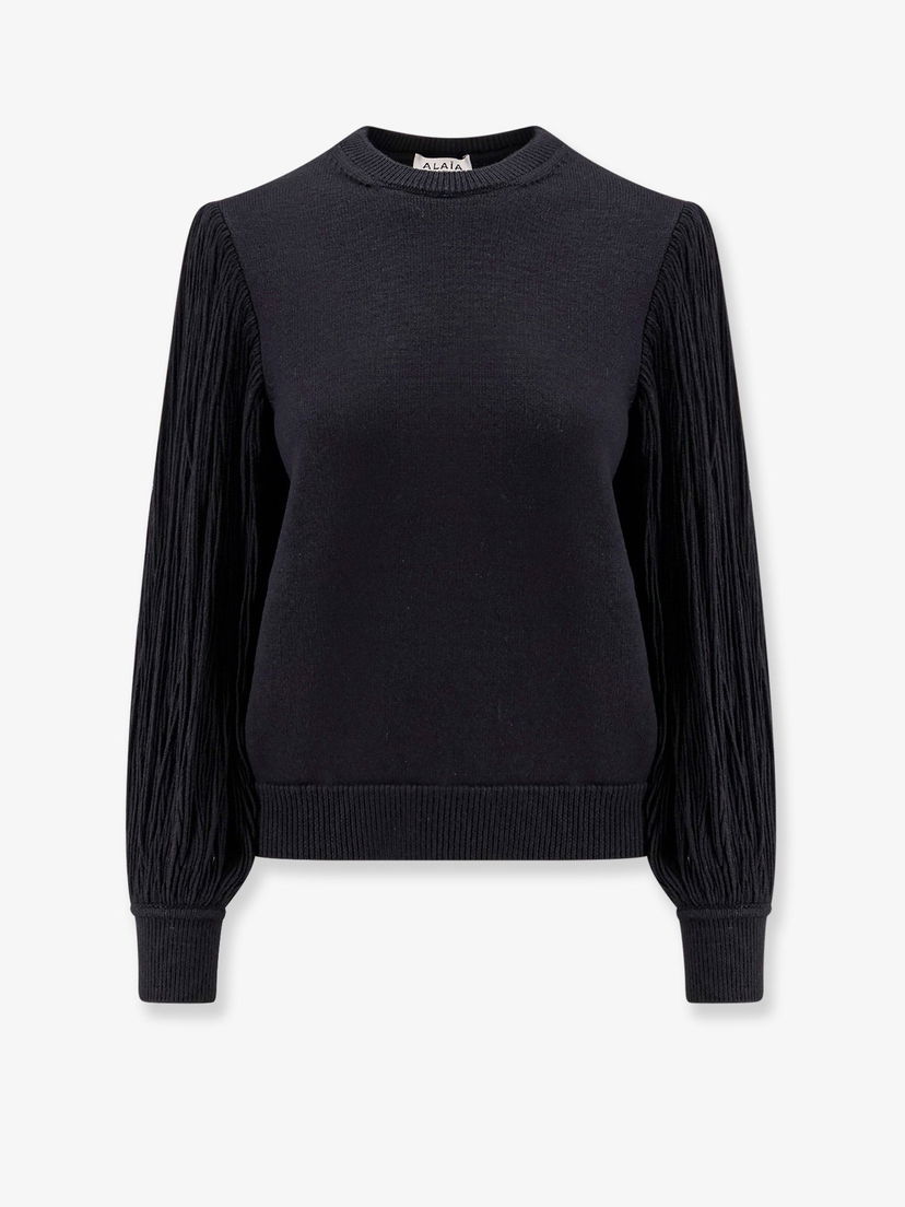 Пуловер Alaïa Sweater With Long Sleeve Черно | AA9S03196M902995