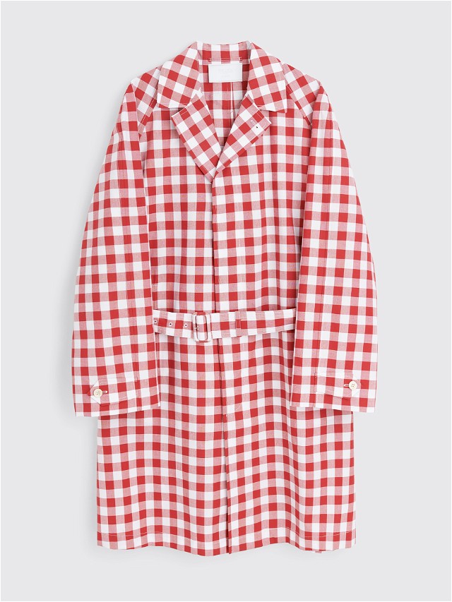 Cotton Coat Red Gingham Check