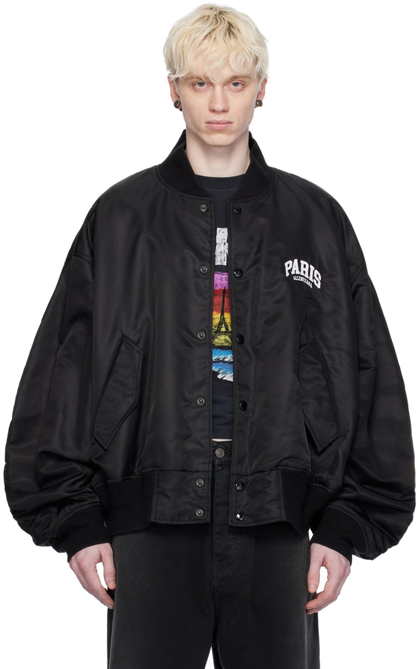 Яке бомбър Balenciaga Bomber Jacket Черно | 768924-TNO27-1000