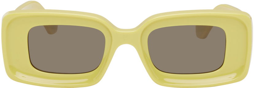 Слънчеви очила Loewe Yellow Rectangular Sunglasses Жълто | LW40101IW4639E