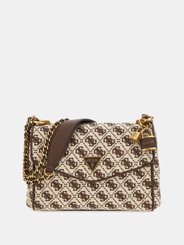 Дамска чанта GUESS Shemara 4G Logo Mini Бежово | HWJB8772210, 0