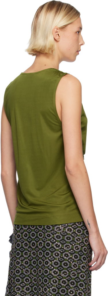 Потник Dries Van Noten Dries Van Noten Twisted Tank Top Зелено | 252-011156-2617, 2