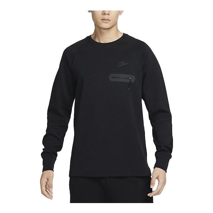 Пуловер Nike Lightweight Tech Fleece Logo Sweatshirt Черно | FD9881-010