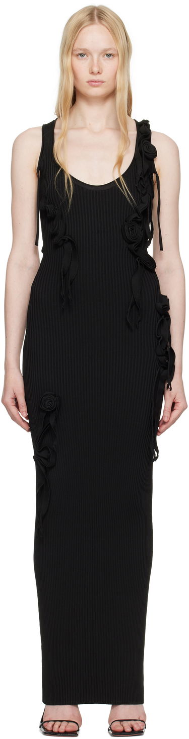 Pокля Coperni Coperni Knitted Ribbon Tank Maxi Dress Черно | COPML144Y3011, 0