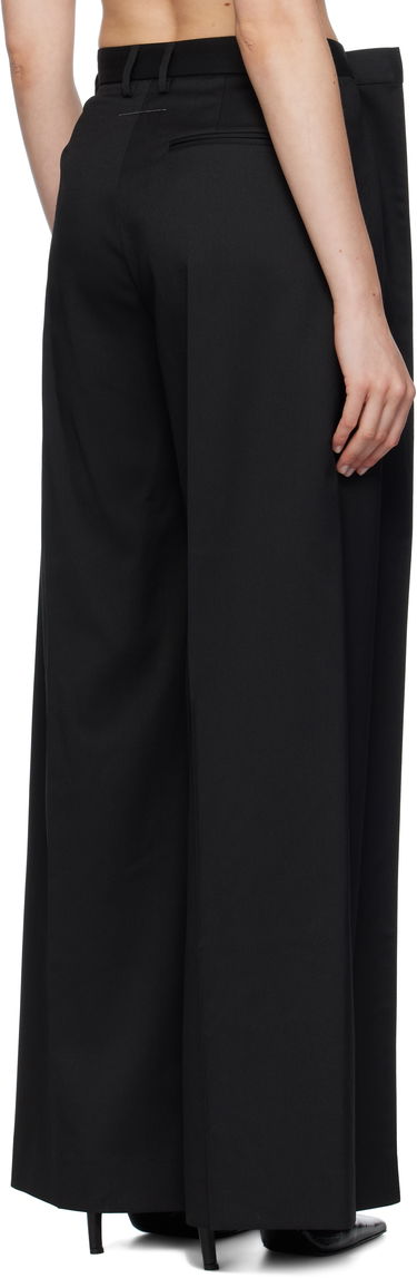 Панталони Maison Margiela MM6 Maison Margiela Tailoring Blend Wide-Leg Trousers Черно | S52KA0539 M35227, 2