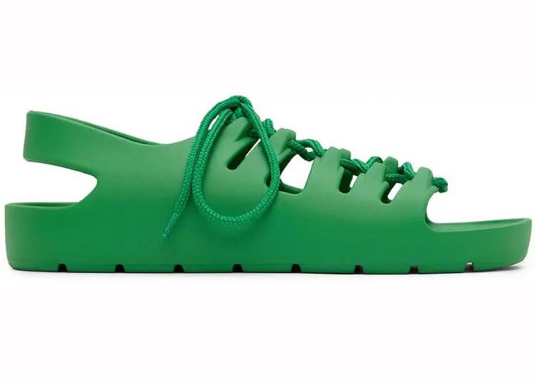 Кецове и обувки Bottega Veneta Lace Up Sandal Зелено | 692006V11T03730, 0