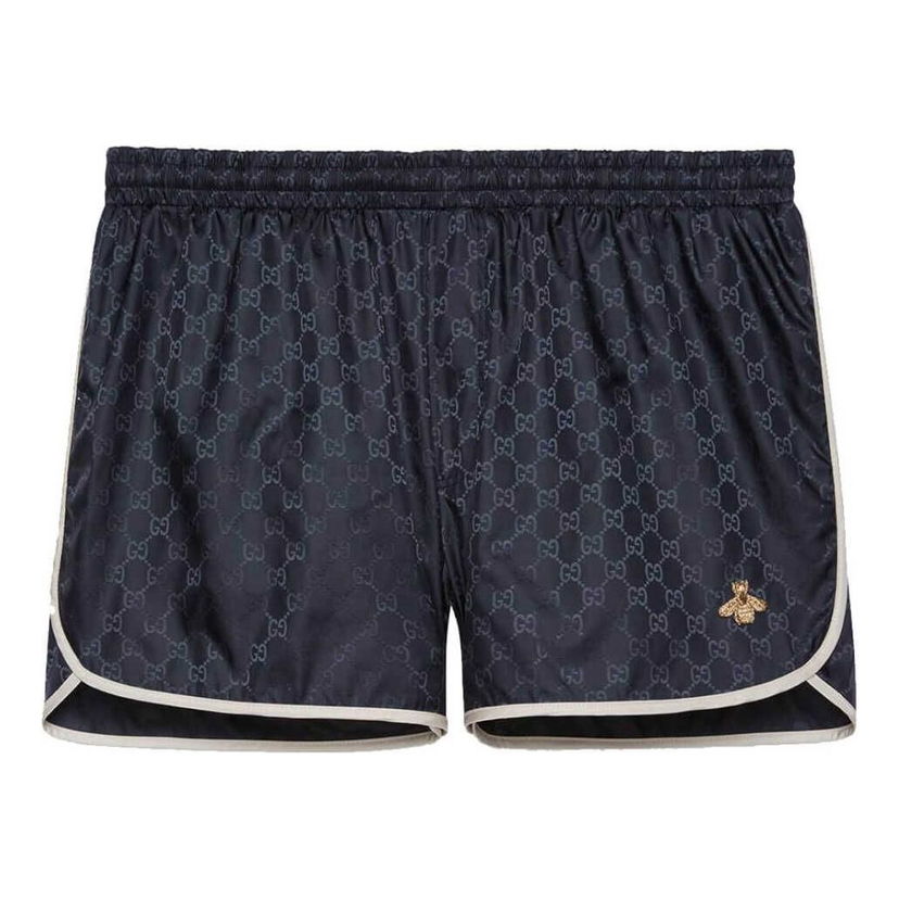 Къси панталони Gucci Swim Shorts With Bee Черно | 410571-XR898-4824