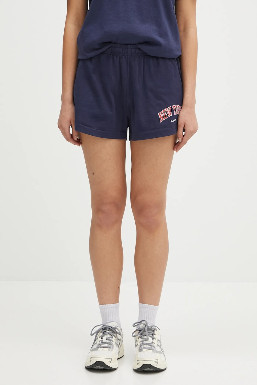 Къси панталони Sporty & Rich Sporty & Rich New York Ivy Disco Shorts, Medium Waist Тъмно синьо | SH037606304BL106, 0