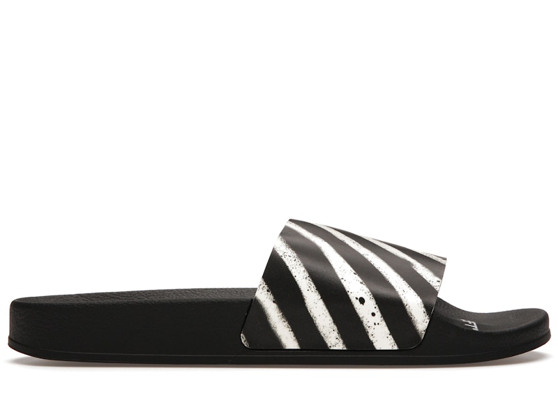Кецове и обувки Off-White Spray Stripes Slides Black Черно | OMIA087S19C220371001 / OMIC001R21MAT0041001, 0