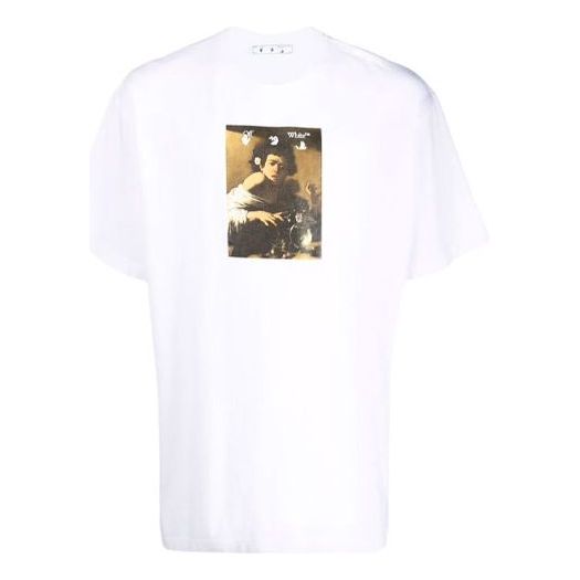 Тениска Off-White Off-White FW21 Caravaggio Painting Graphic T-Shirt Бяло | OMAA119F21JER0170184, 0