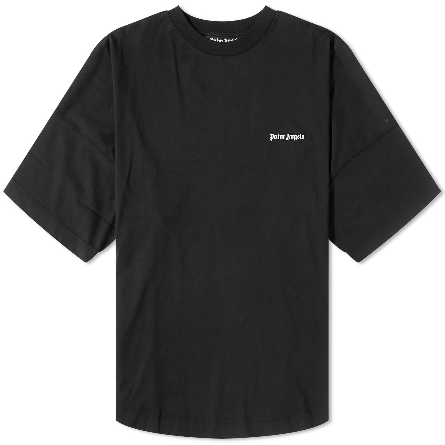 Тениска Palm Angels Embroidered Logo Oversized T-Shirt Черно | PMAA002F23JER0011001, 0
