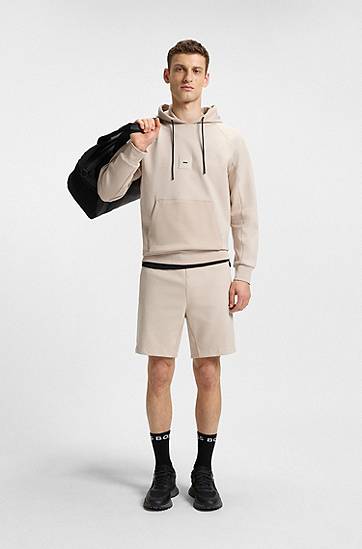 Къси панталони BOSS Stretch Cotton-Blend Shorts Бежово | 50537199, 1