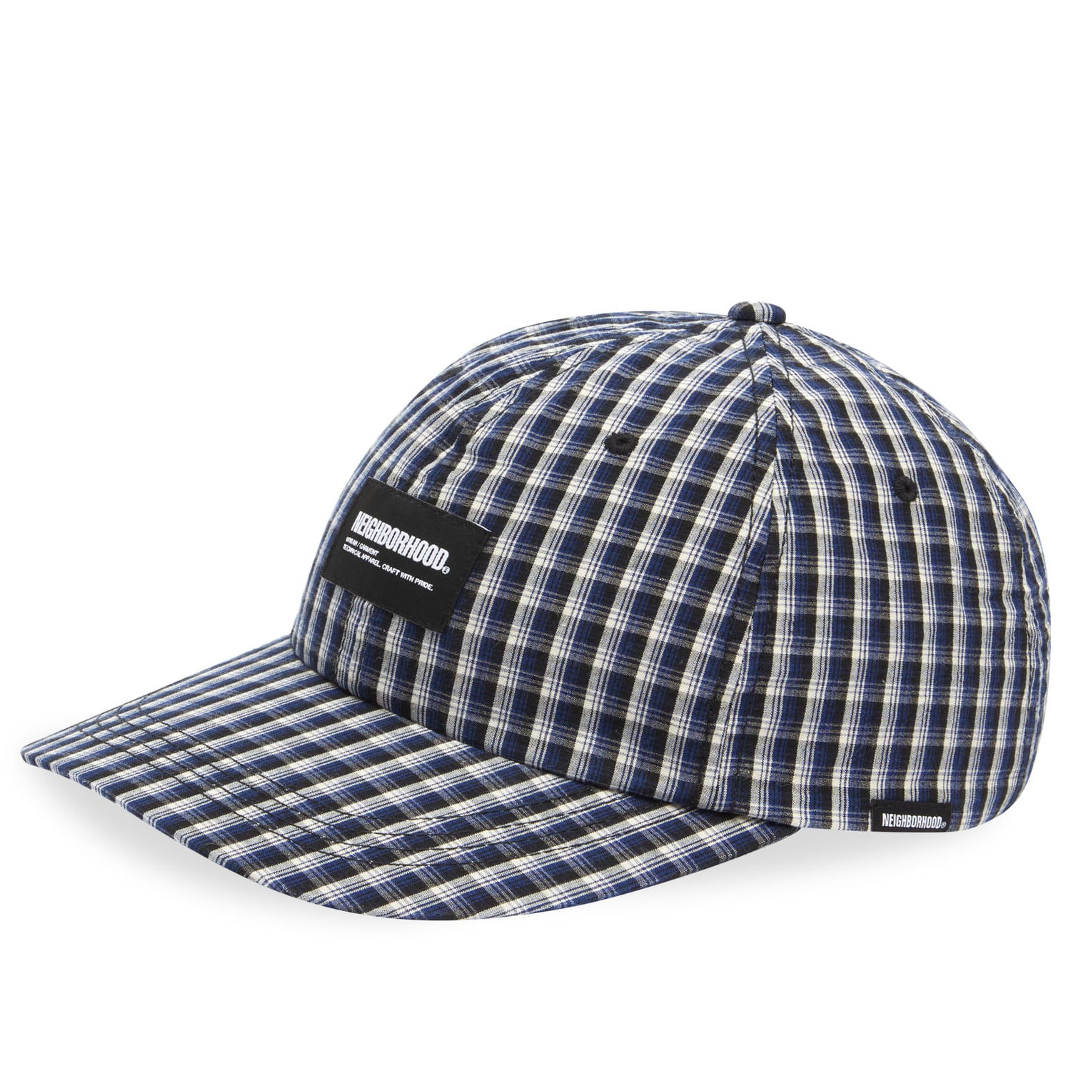 Шапка с козирка Neighborhood Gingham Hombre Check Черно | 241YGNH-HT13-BL, 0