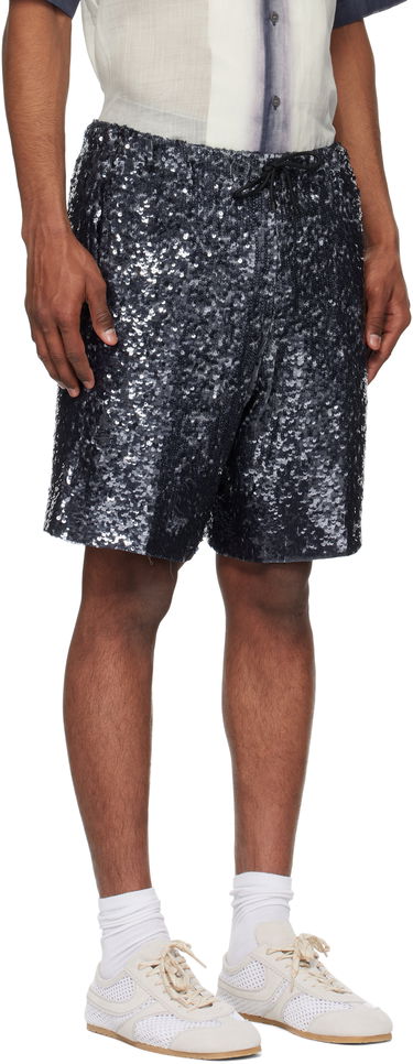 Къси панталони Dries Van Noten Dries Van Noten Sequin Shorts Зелено | 251-080973-1480, 4