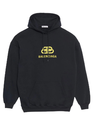 Суитчър Balenciaga Oversized Interlocked BB Hoodie Черно | 578138TEV191361