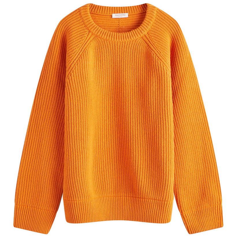 Пуловер Valentino Fisherman Rib Crew Knit Оранжево
 | 5V0KC31CAGY-NH5