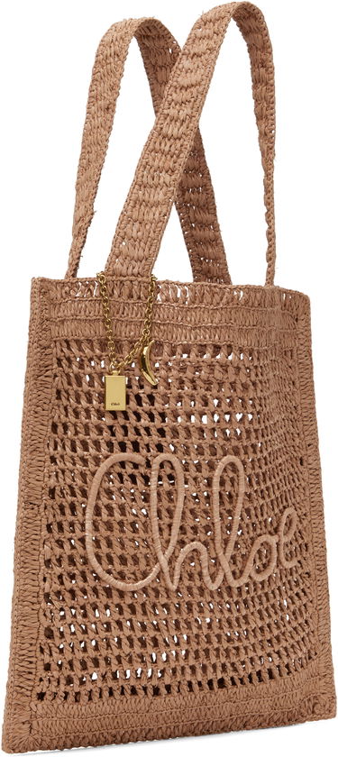 Голяма пазарска чанта CHLOÉ Chloé Summer Banana Raffia Tote Черно | CH25US901P08, 3