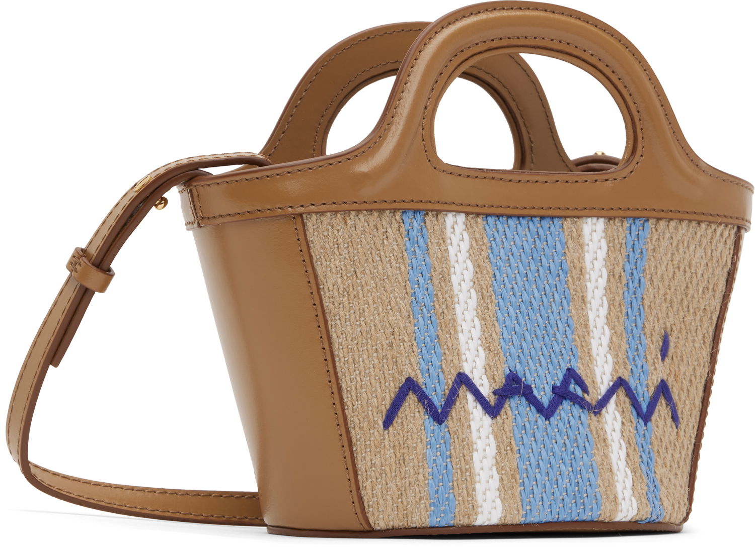Дамска чанта Marni Marni Tropicalia Micro Tote Bag Кафяво | BMMP0067Q7 P8181, 1