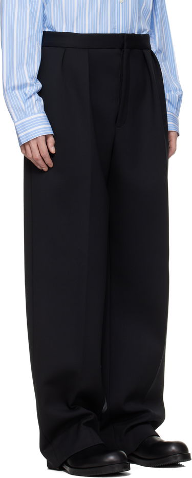Панталони Jacquemus 'The Citta' Pleated Tailored Trousers Черно | 25HPAM00536AW00695, 1