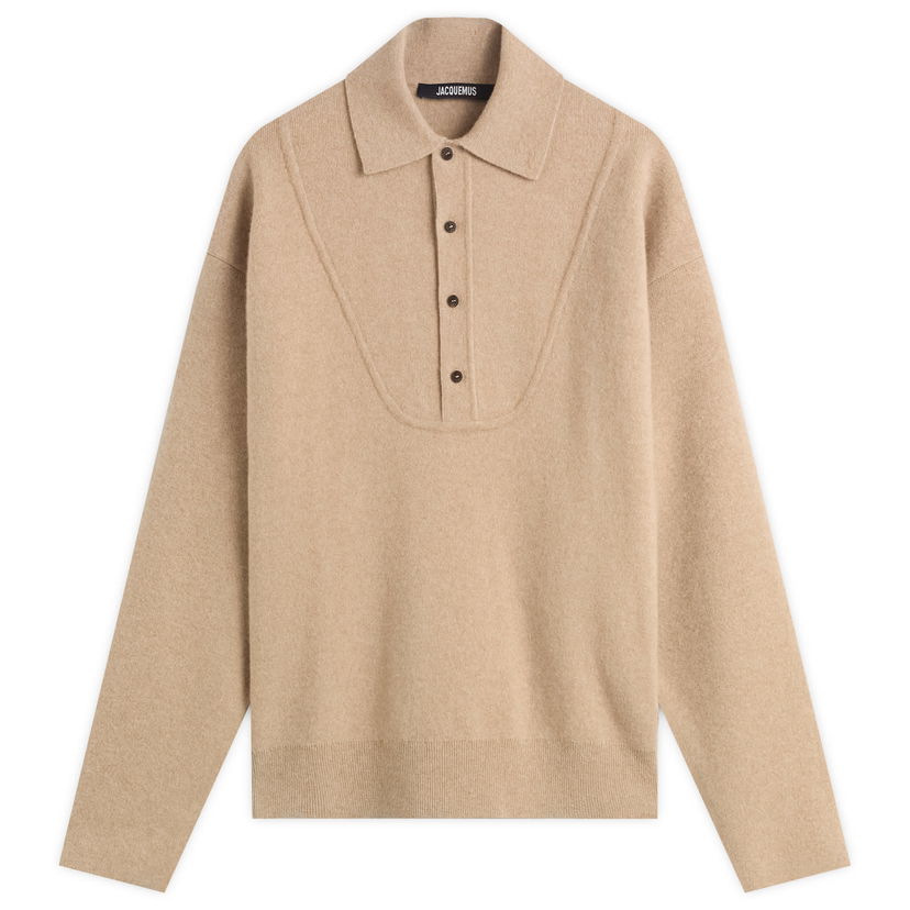 Пуловер Jacquemus Jacquemus Knitted Polo, Size Large Бежово | 25HSWM00609AK00276-150