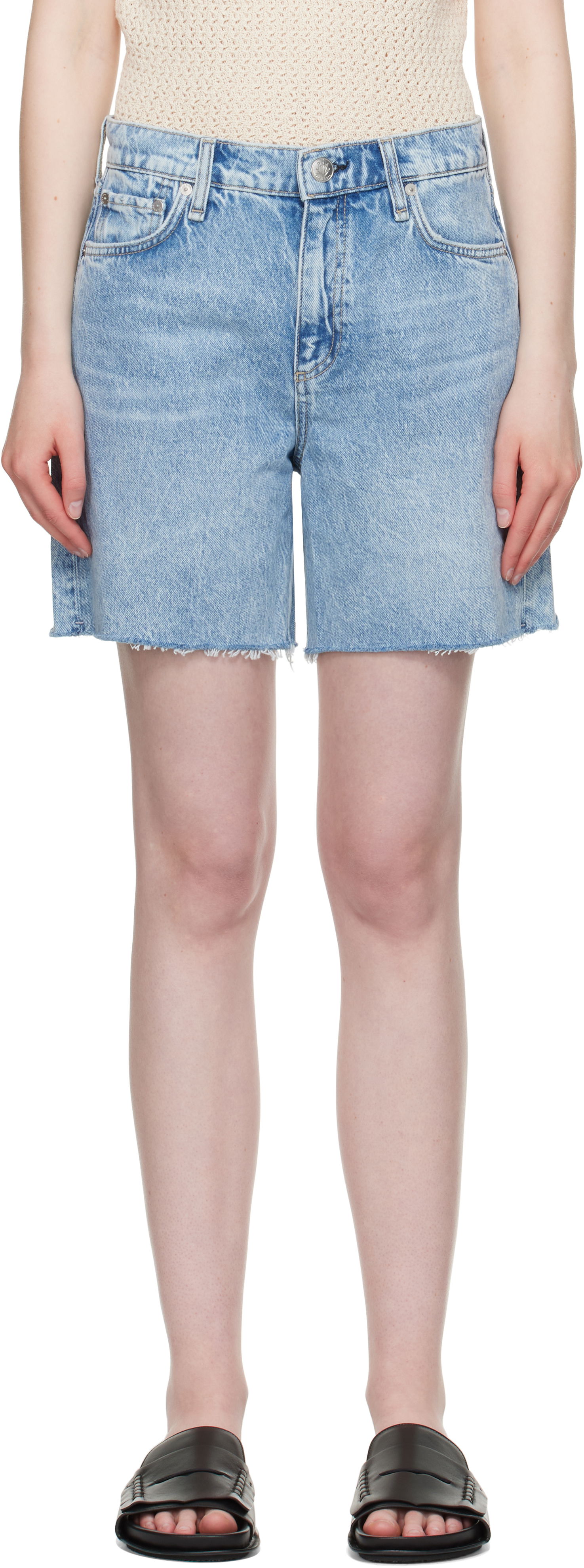 Къси панталони rag & bone Rag & Bone Kaia Denim Shorts Синьо | WDD25P9001RGMA, 0