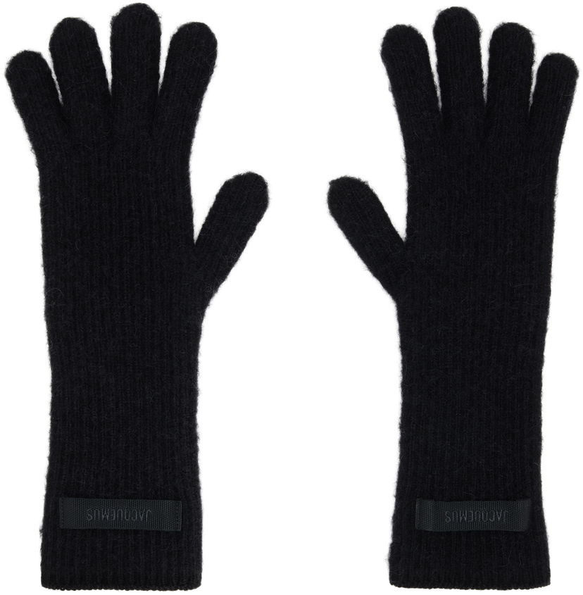 Ръкавици Jacquemus 'The Gros Grain' Knit Gloves Черно | 24HACU00668AK00227