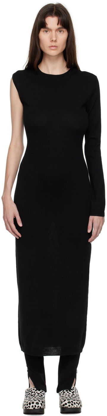 Pокля TOTEME TOTEME One-Sleeve Maxi Dress Черно | 224-6003-322, 0
