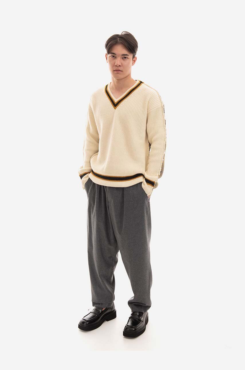 Пуловер Marni V-neck Sweater Бежово | CVMG0081Q0-MXW08, 1