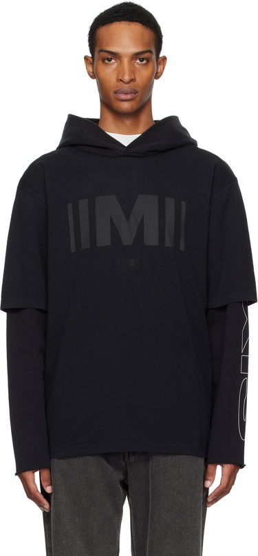Суитчър Maison Margiela MM6 Maison Margiela Printed Layered Hoodie Черно | SH0GU0032 M20050, 0