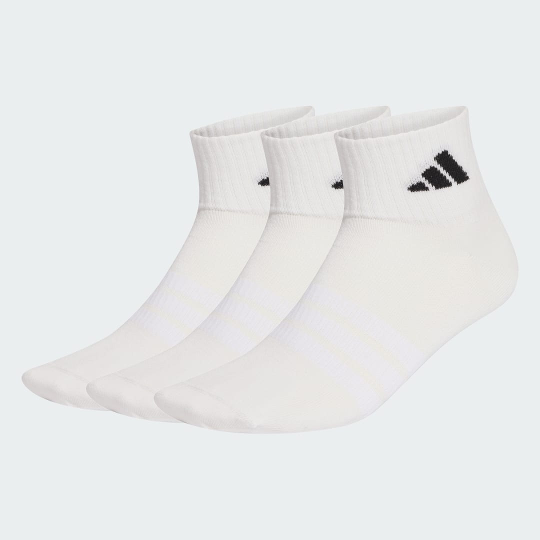 Чорапи adidas Performance Thin Lightweight Ankle Sports Socks 3-Pack Бяло | JZ0528, 0