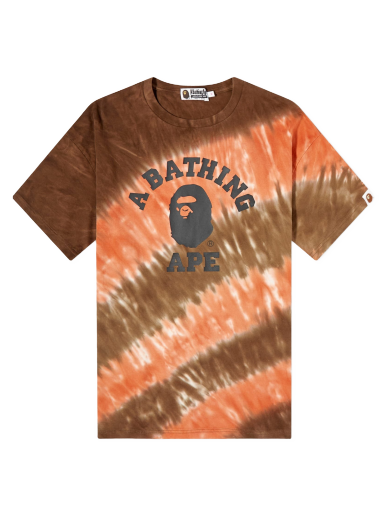 Тениска BAPE College Tie Dye Oversized T-Shirt Brown Кафяво | 001CSJ302005L-BRN