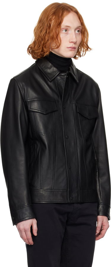 Яке BOSS BOSS Sheepskin Leather Jacket Черно | 50530256, 1