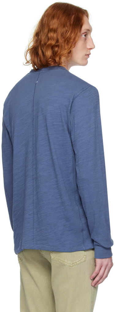 Тениска rag & bone Rag & Bone Classic Flame Henley T-Shirt Синьо | MBC23HT037CA37, 2