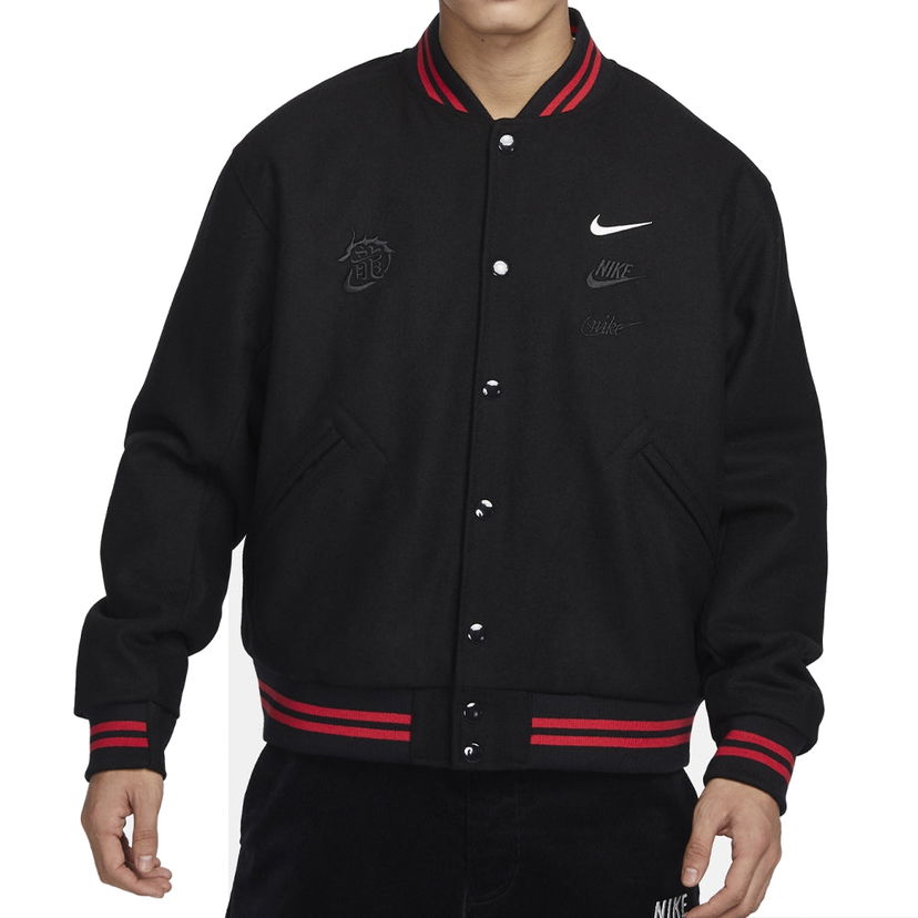 Яке бомбър Nike Dragon Baseball Jacket Черно | FZ6372-010