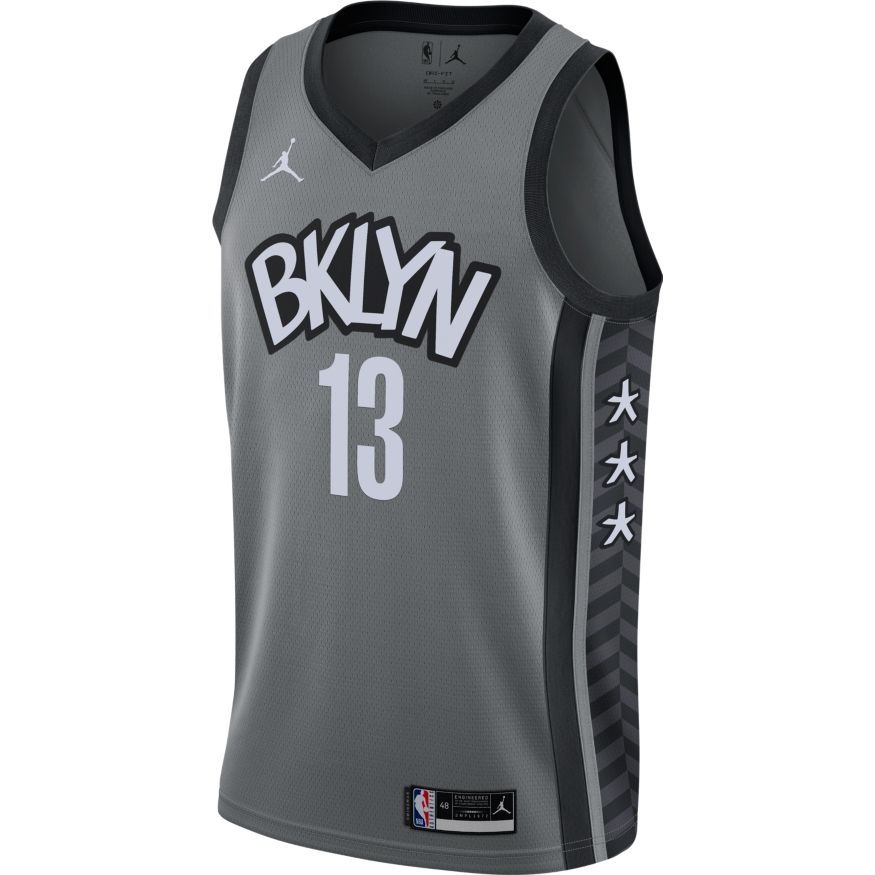 Фланелка Jordan James Harden Brooklyn Nets Statement Edition 2020 Swingman Jersey Сиво | CV9469-002, 0