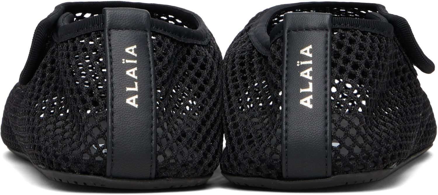 Кецове и обувки Alaïa ALAÏA Fishnet Ballerina Flats Черно | AA3A065TK050, 1