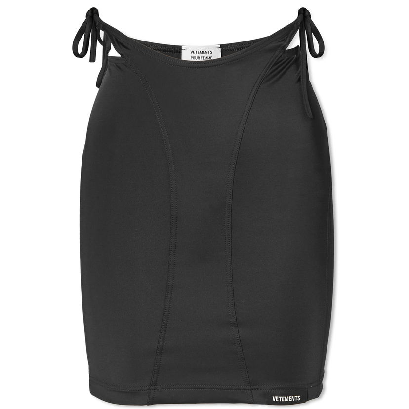 Пола VETEMENTS Deconstructed Bikini Skirt Черно | WE64SK900B