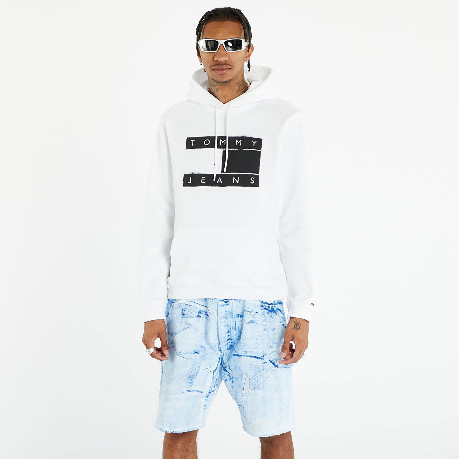 Суитчър Tommy Hilfiger Reg Flag Spray Бяло | DM0DM17911 YBR, 0