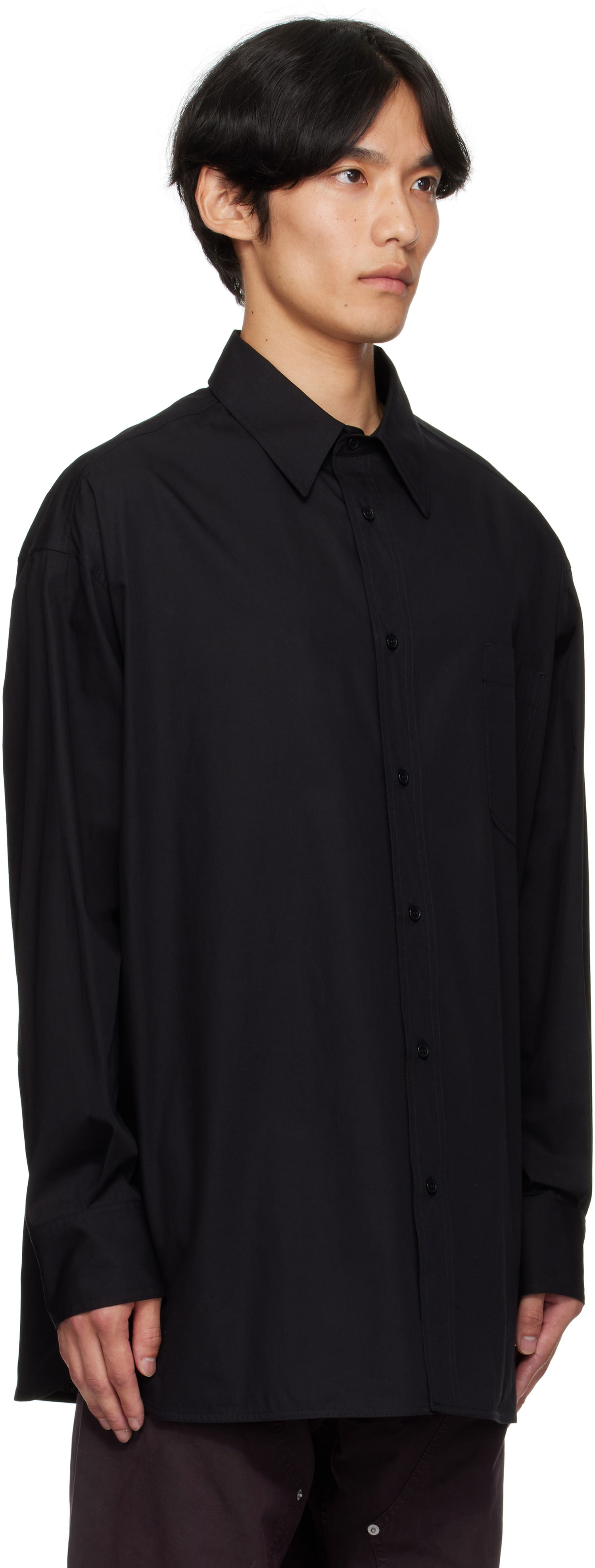 Риза Maison Margiela MM6 Maison Margiela Poplin Shirt Черно | SH0DT0034 M35480, 1
