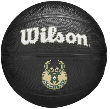 Спортна екипировка Wilson Tennis Milwaukee Bucks NBA Team Tribute Mini Basketball Черно | wz4017606xb, 0